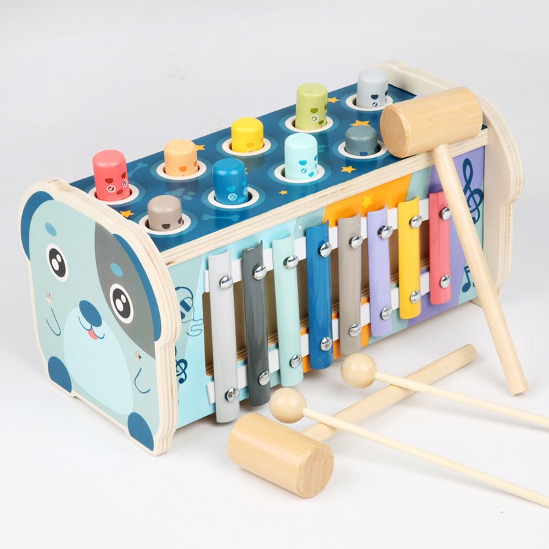 Juguete Montessori 6 En 1 De Xilófono Y Martillo Para Niños 1 Año – Actividades Musicales Y Motrices, Regalo Educativo Para Bebés 18 Meses