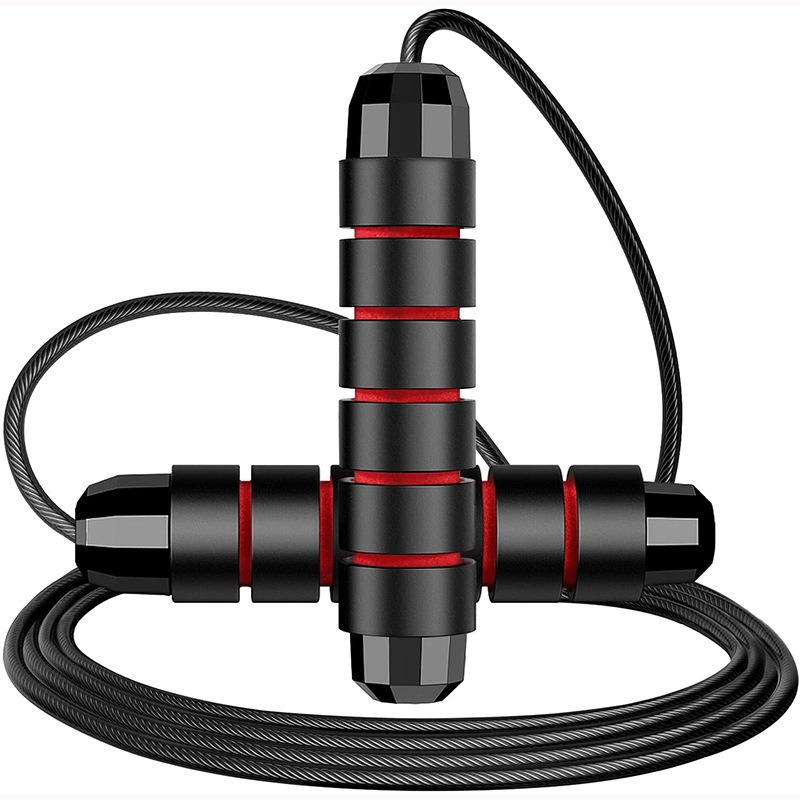 thumbnail image 3 of Cuerda para saltar, asas cómodas fácilmente ajustables, cable de 100 pulgadas, rodamientos de bolas de acero ergonómicos y mango antideslizante, lo mejor para entrenamiento aeróbico de veloc, 3 of 5