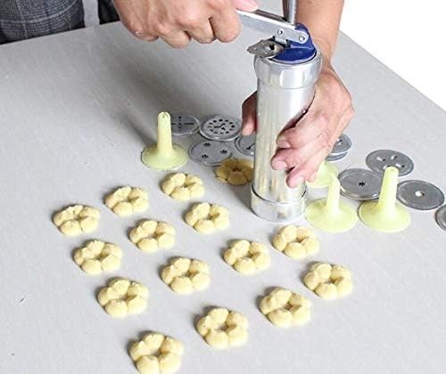 thumbnail image 4 of Máquina de prensado de galletas, extrusora de galletas de acero inoxidable, juego de pistola para galletas, bricolaje, fabricante de galletas, suministros de decoración para hornear, 4 of 5