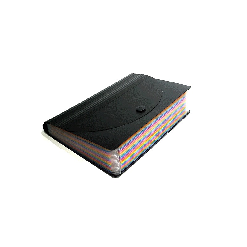 Carpeta de archivos expandible, 24 bolsillos, especialmente diseñada para uso portátil, carpetas de acordeón para almacenamiento de documentos (arco iris)