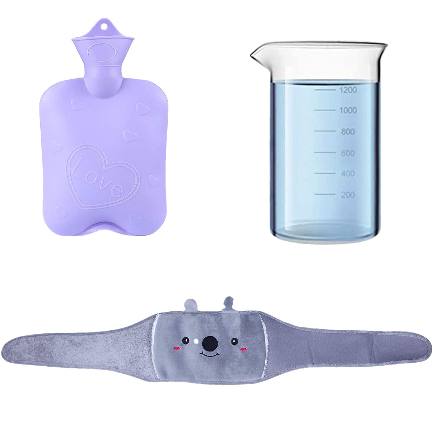 thumbnail image 2 of Bolsa de agua caliente YONGSHENG 1.2L con funda y banda térmica, 2 of 4