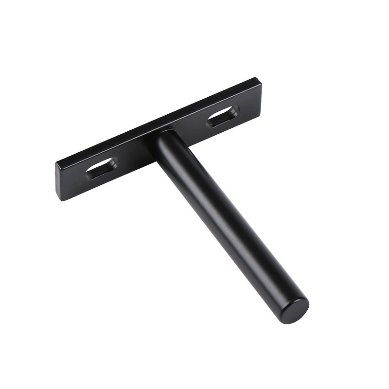 thumbnail image 1 of 4 soportes flotantes para estante de 4 pulgadas, soporte de soporte para estante ciego negro resistente, soportes ocultos para estante montado en la pared con tornillos y tapones de pared, 1 of 4