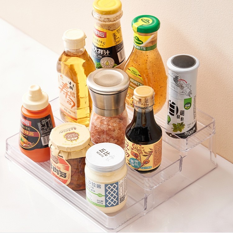 thumbnail image 3 of Organizador de cocina YONGSHENG Estante para especias de plástico 3 niveles transparente, 3 of 4