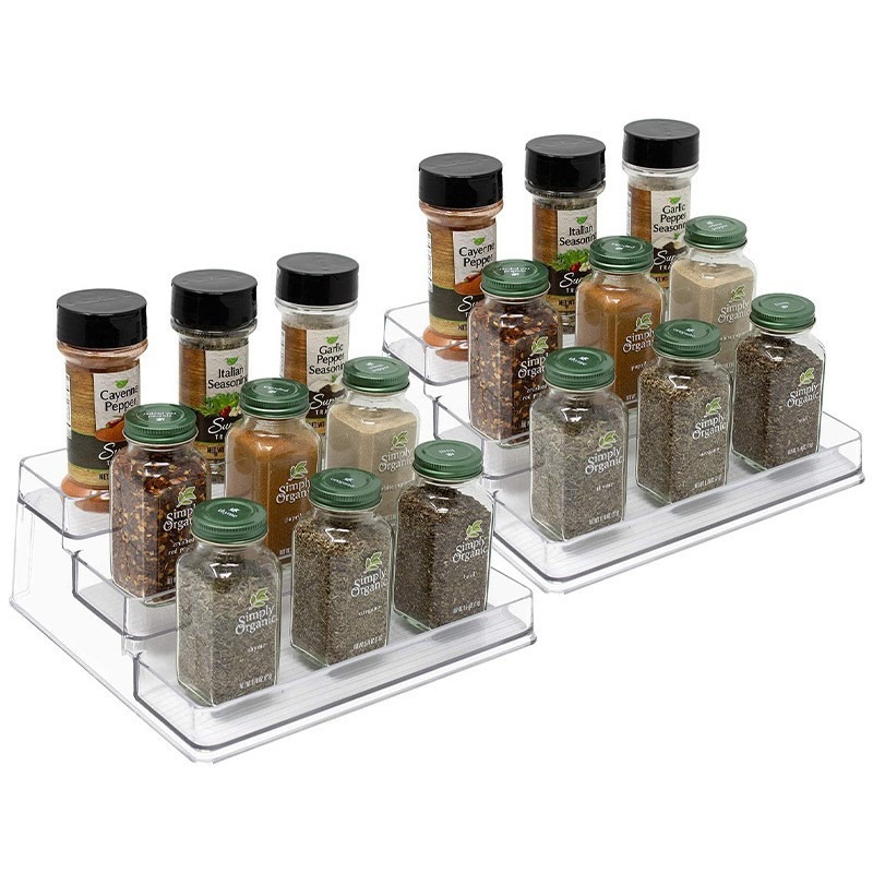 thumbnail image 2 of Organizador de cocina YONGSHENG Estante para especias de plástico 3 niveles transparente, 2 of 4