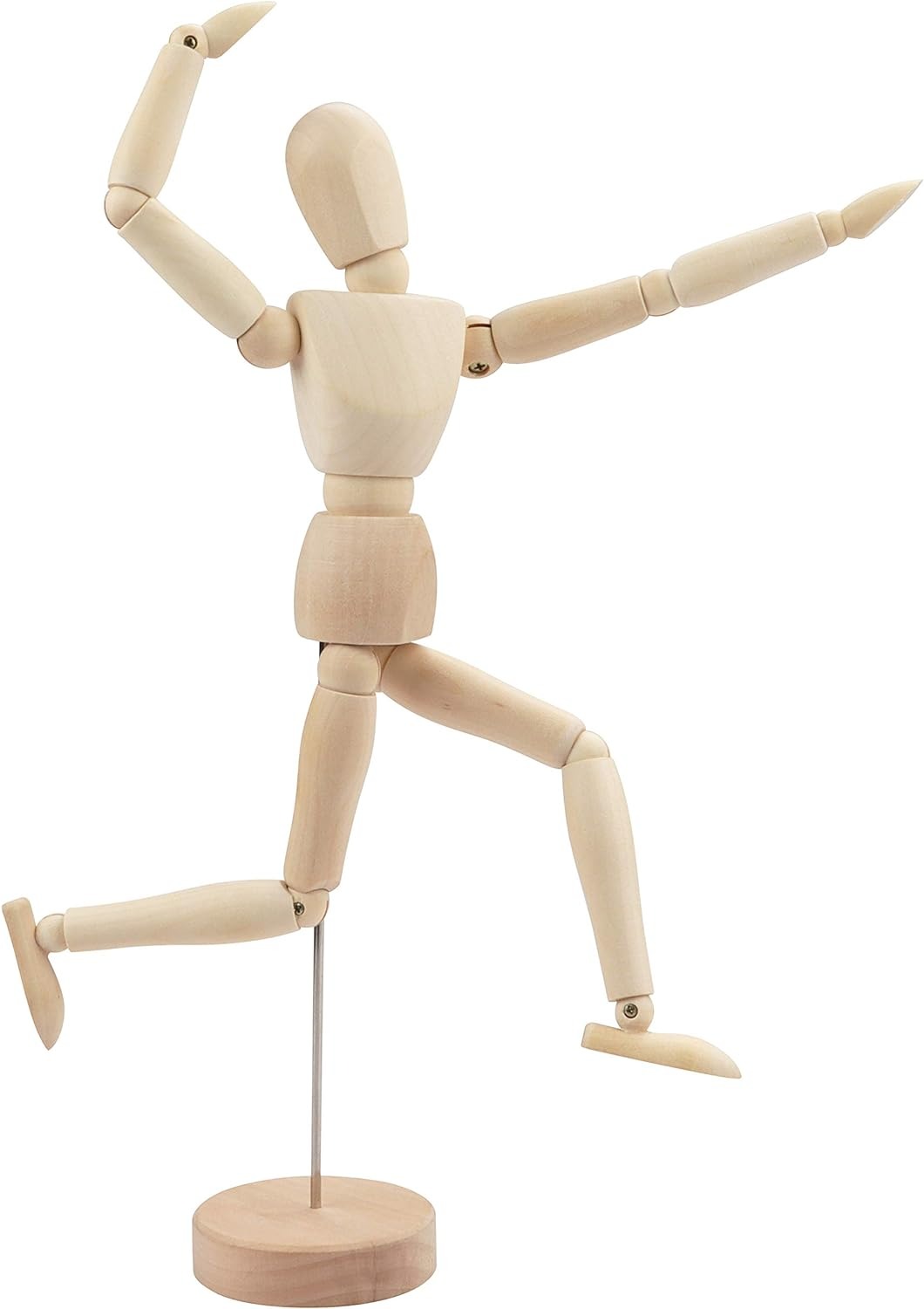 thumbnail image 2 of Maniquí de madera 20 cm con soporte - Marioneta de madera articulada - Hombre de madera con articulación flexible - Maniquí articulado unisex para dibujar y pintar - Perfecto para decoración, 2 of 4