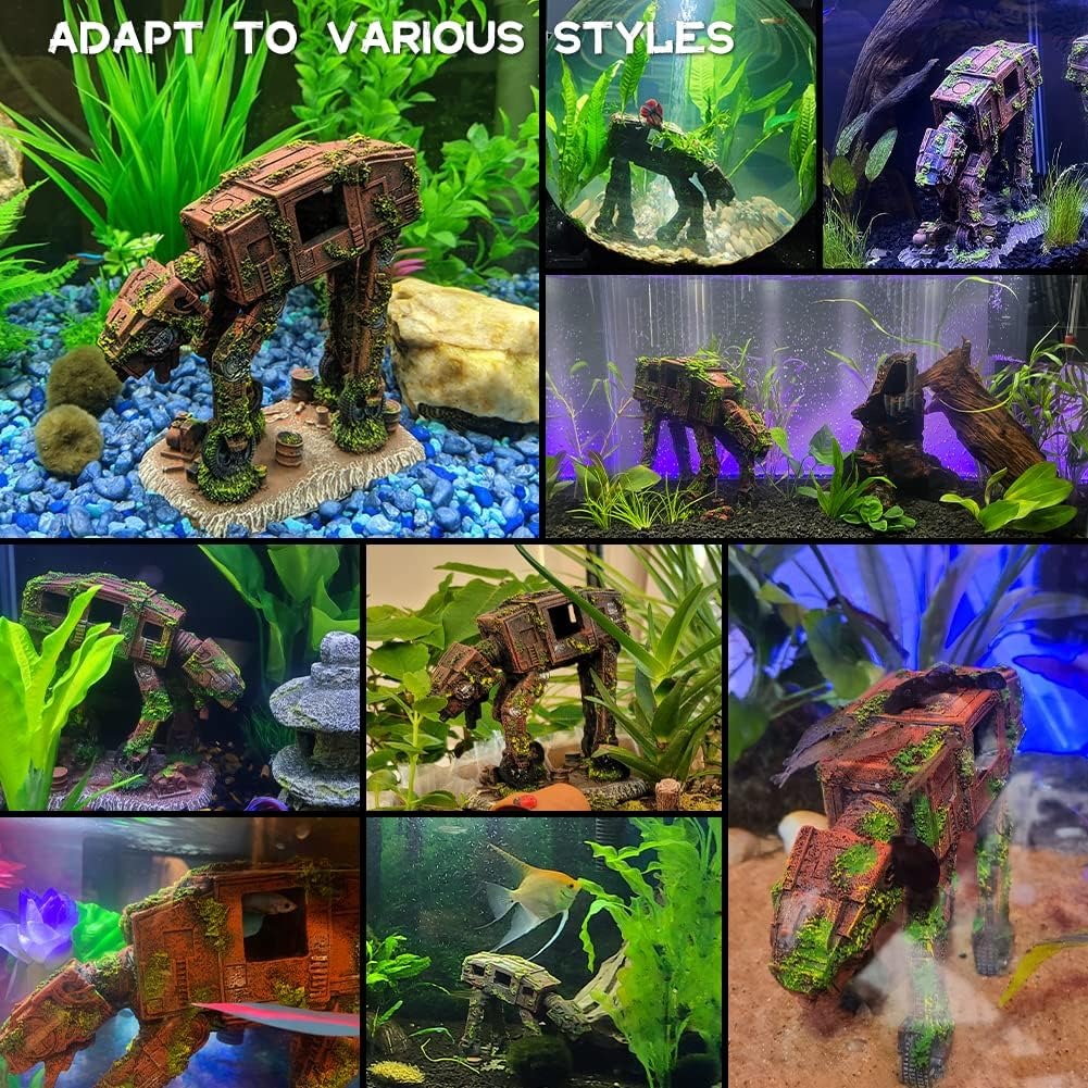 thumbnail image 4 of Decoración para pecera, robot para perros, adorno para acuario, juguetes de cueva oculta, accesorios de Star Wars (grande), 4 of 4