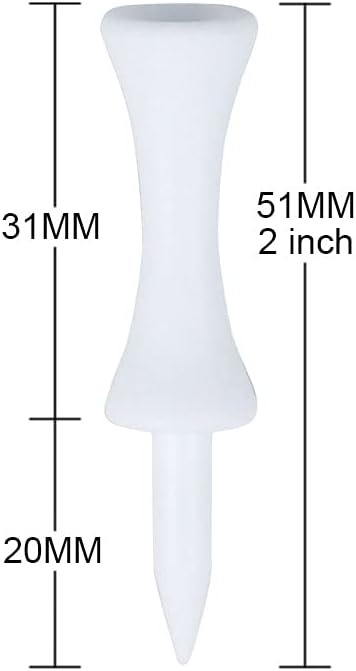 thumbnail image 3 of Tees de golf de plástico, paquete de 100, blanco, 51 mm, 3 of 5