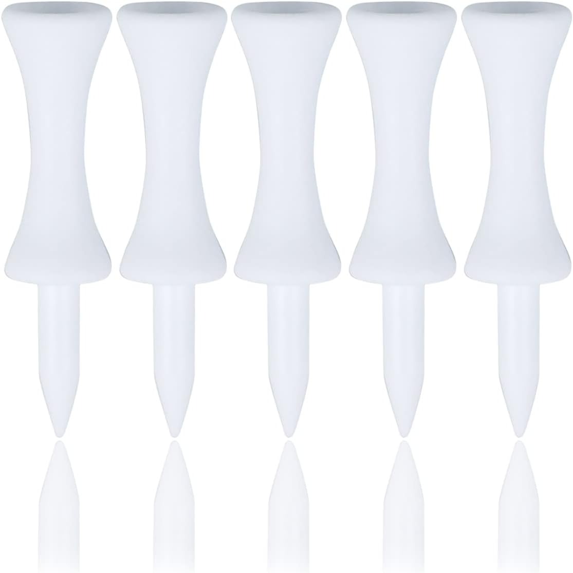 Tees de golf de plástico, paquete de 100, blanco, 51 mm