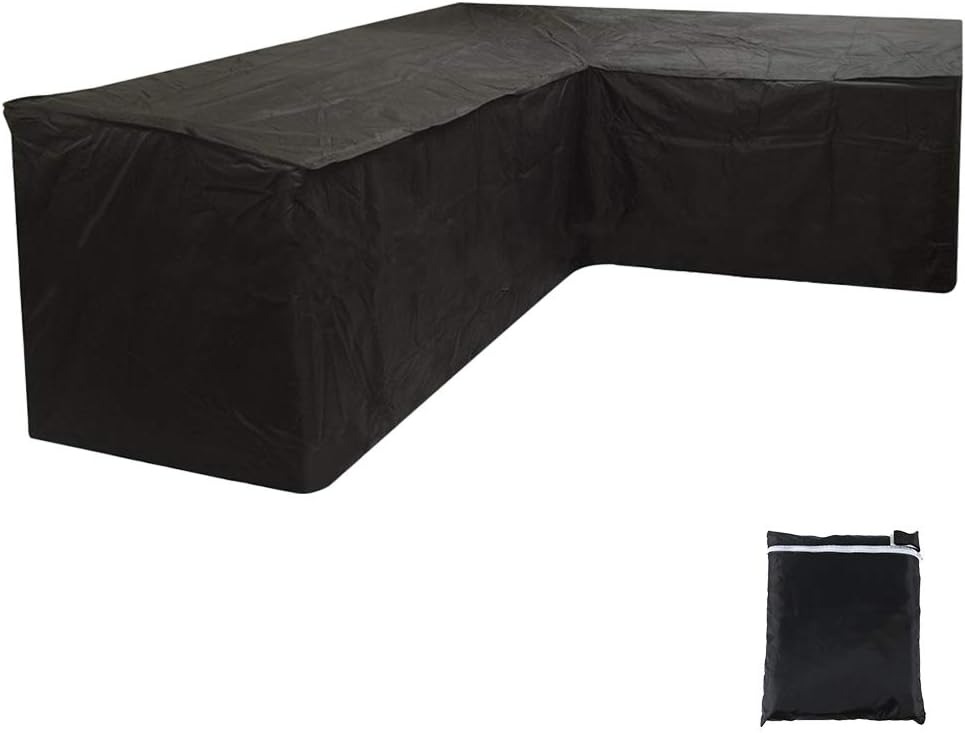 thumbnail image 1 of Funda impermeable para sofá esquinero de jardín, lona para muebles de terraza en forma de L, funda para sofá esquinero (300x300x98cm), 1 of 5