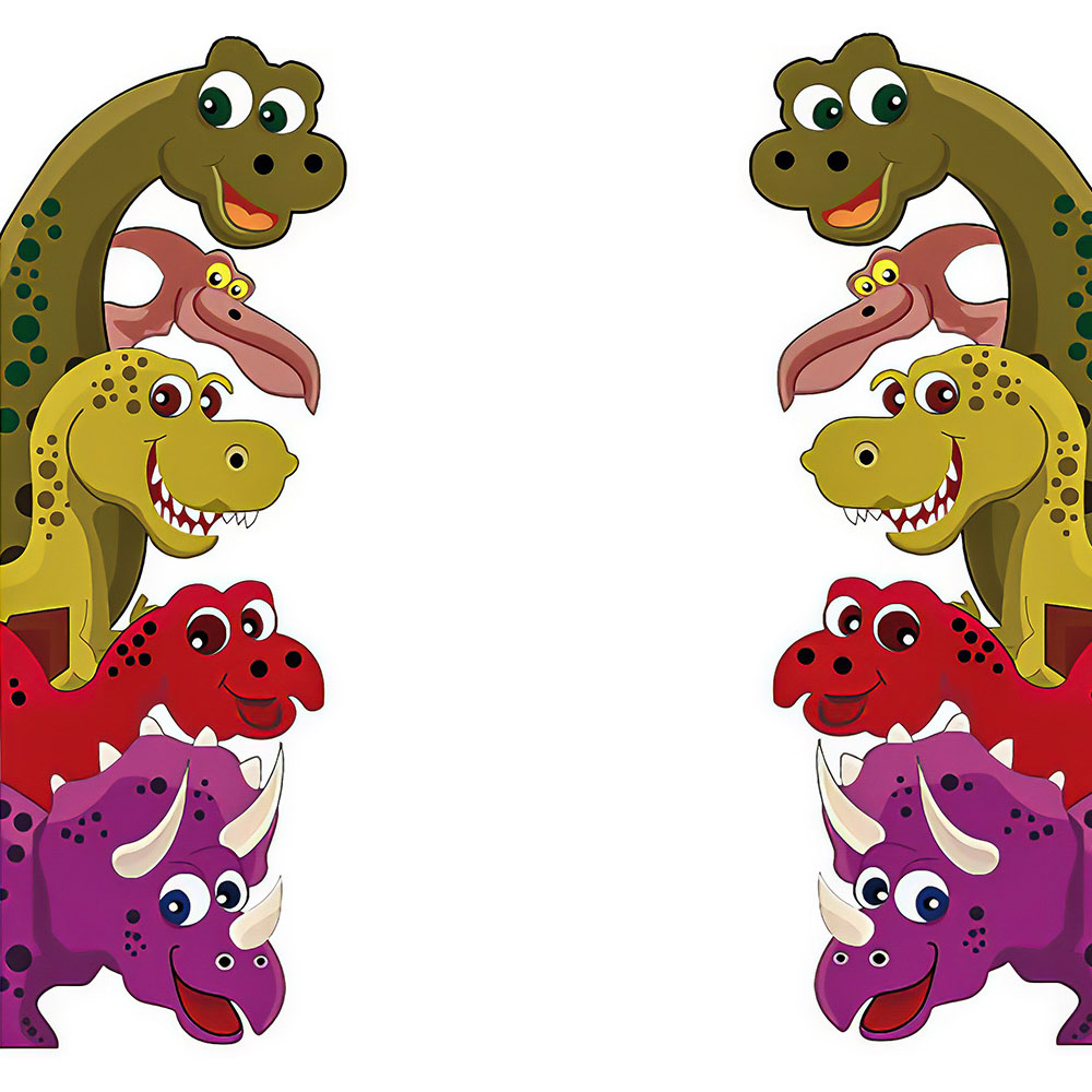thumbnail image 1 of 2 uds pegatinas de pared de dinosaurios de dibujos animados para decoración de puertas habitación de niños calcomanías de vinilo para pared murales artísticos decoración del hogar, 1 of 5