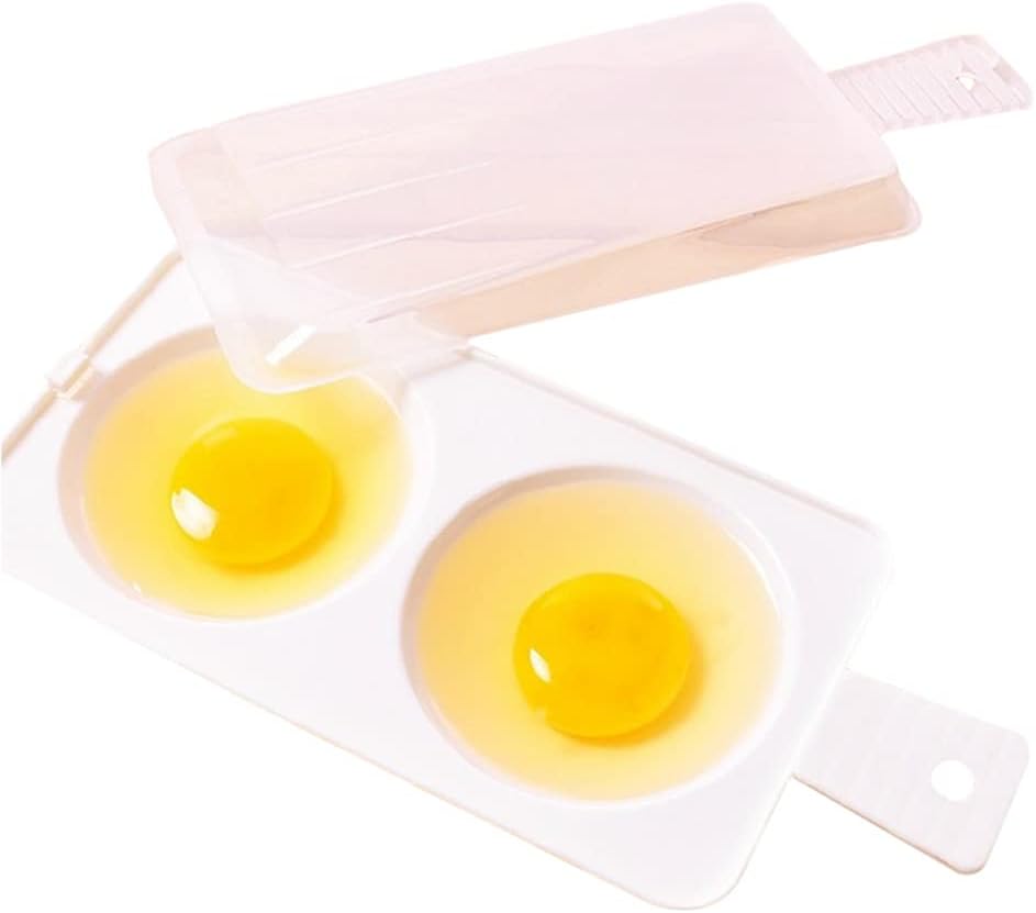 thumbnail image 2 of Hervidor de huevos para microondas, hervidor de huevos para huevos escalfados, bonitos aparatos de cocina para hervir huevos rápidos con doble huevo, 2 of 5