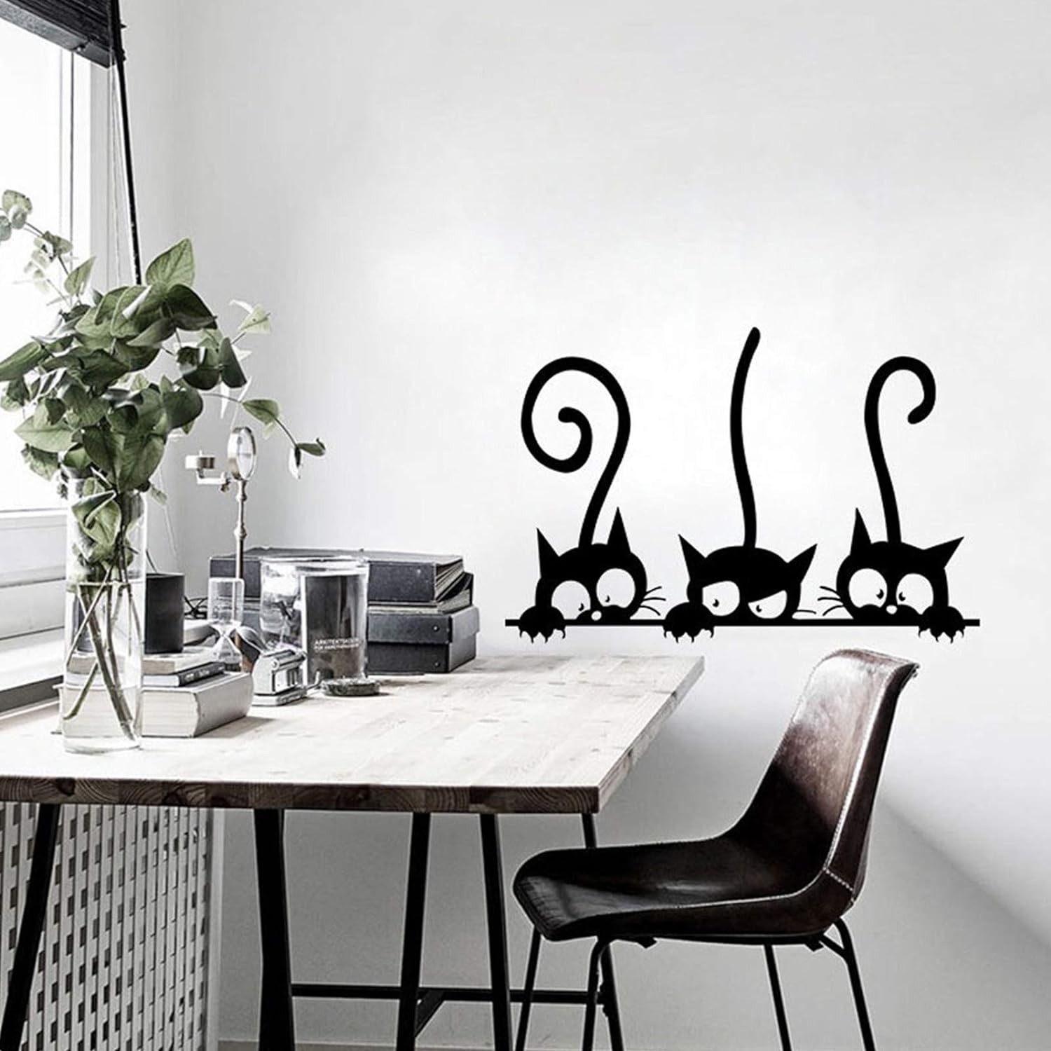 thumbnail image 2 of Lindo tema animal etiqueta de la pared decoración etiqueta de la pared papel tapiz de cocina pegatinas de gato adorables para la habitación de los niños conjunto de decoración del aula de vi, 2 of 5
