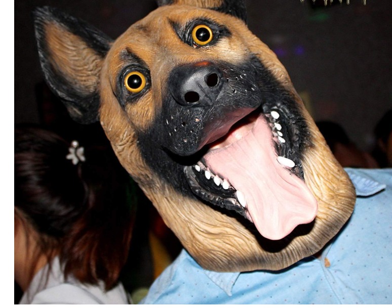 Mascara De Latex Perro Ovejero Aleman Pastor Halloween | Envío Gratis