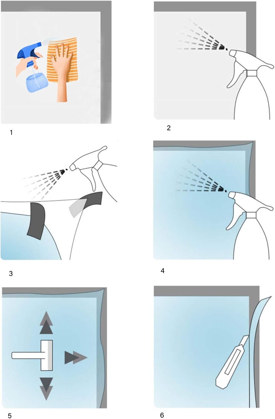 thumbnail image 4 of Películas para ventanas Anti mirones Pegatinas autoadhesivas para ventanas esmeriladas Película para ventanas de privacidad Película de vidrio electrostática extraíble aislada sin pegamento, 4 of 5