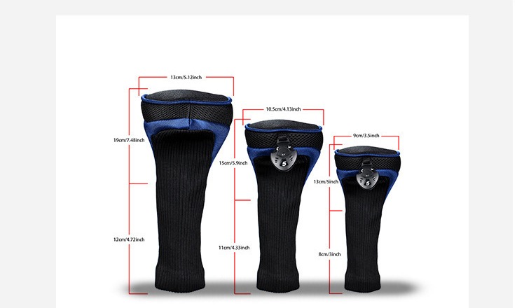 thumbnail image 5 of Azul: 3 fundas para cabezas de palos de golf, fundas para cabezas de madera., 5 of 5