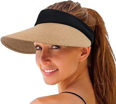 thumbnail image 1 of Sombrero de paja YONGSHENG ala ancha visera anti-UV verano sombrero de sol sombrero de viaje ciclismo, 1 of 5