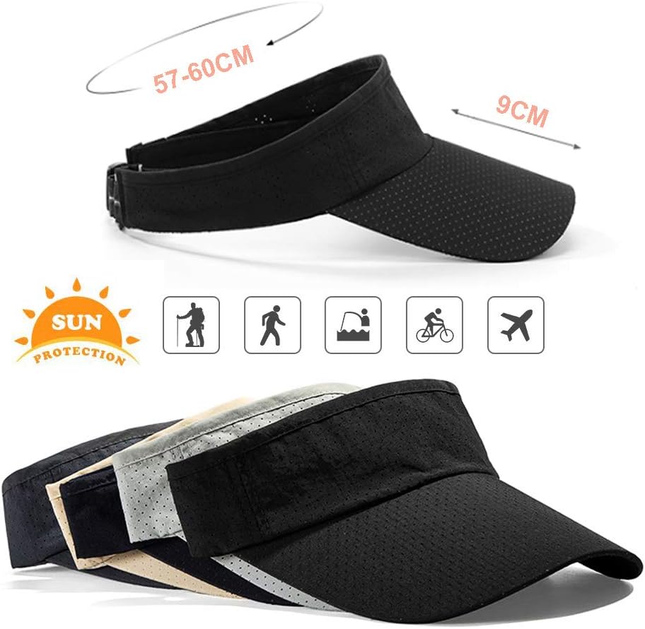 thumbnail image 3 of Visera unisex anti-UV YONGSHENG Gorra deportiva de secado rápido para Golf Tenis Ciclismo verano, 3 of 5