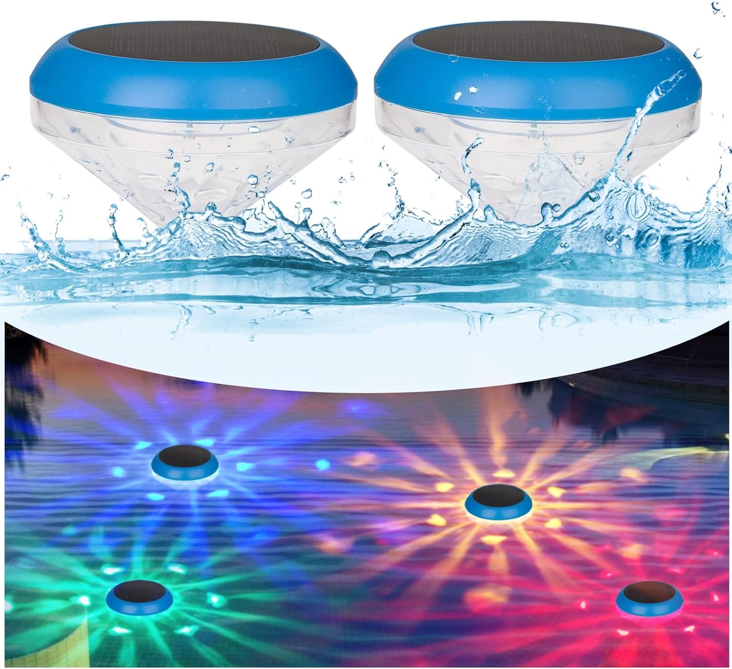 thumbnail image 1 of Luz flotante para piscina YONGSHENG luz solar RGB impermeable, 1 of 5