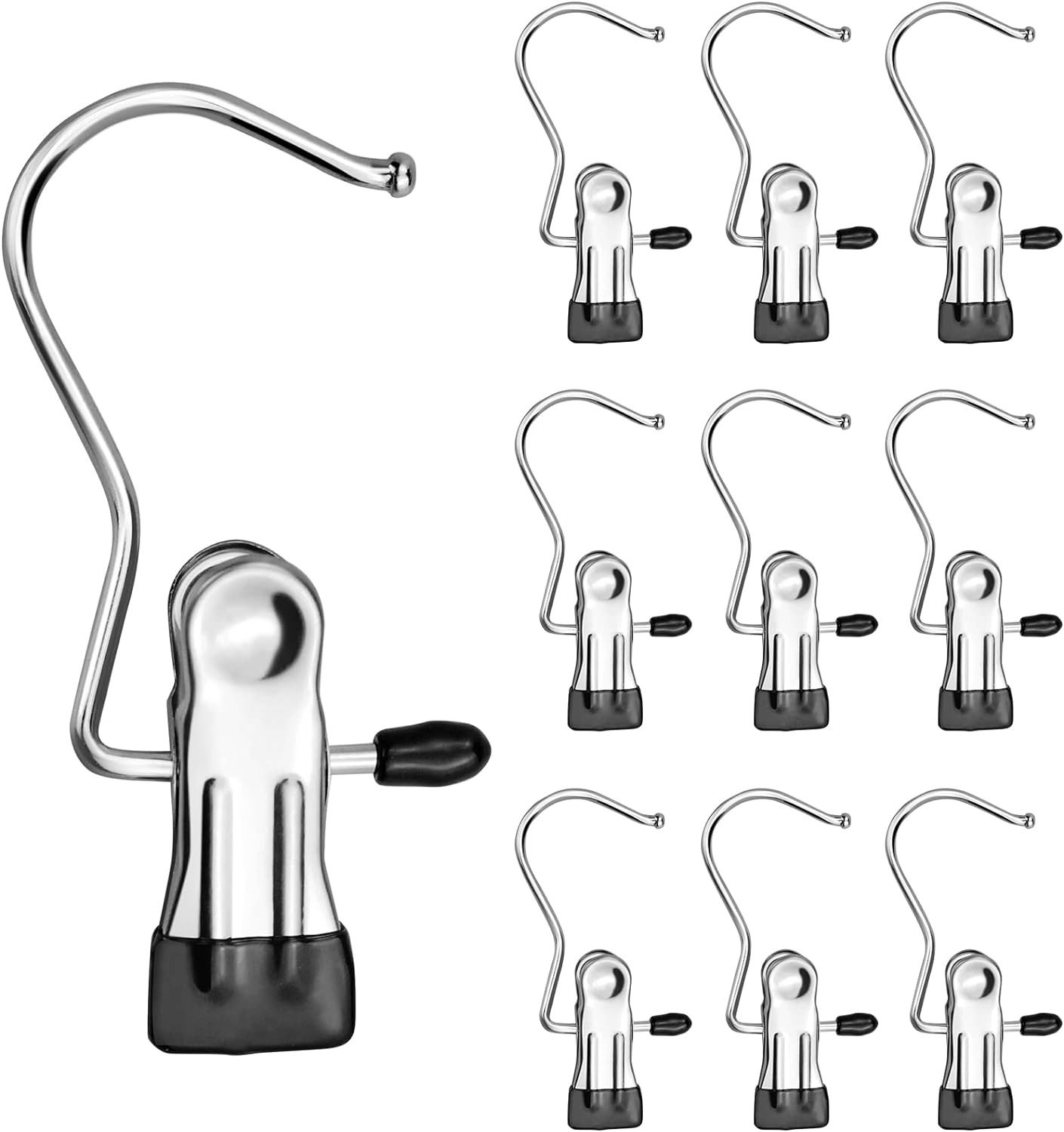 thumbnail image 1 of 10 pinzas de metal YONGSHENG antideslizantes giratorias 360 grados para ropa, 1 of 5