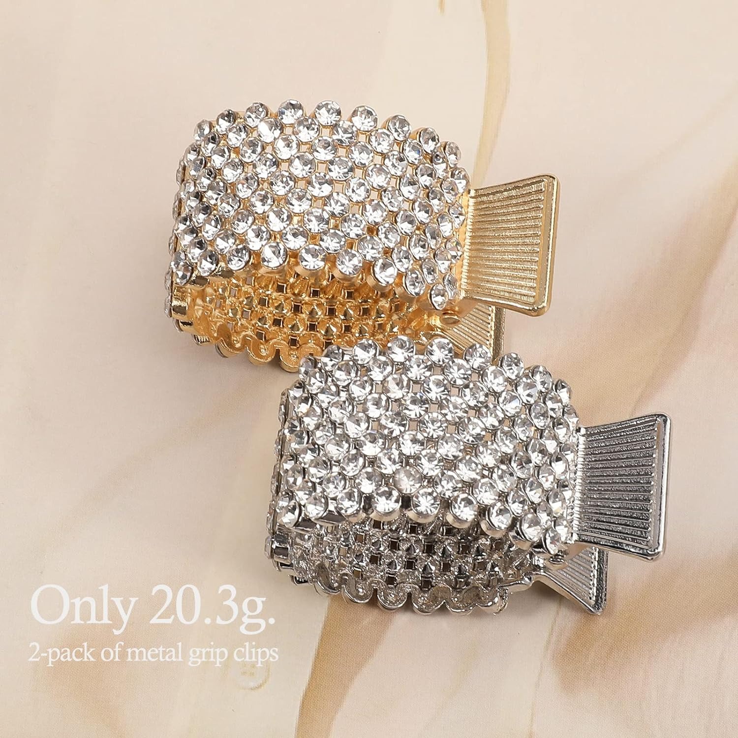 thumbnail image 4 of Pinzas para el pelo YONGSHENG con diamantes de imitación alta de Metal antideslizante sujeción fuerte para cabello grueso, 4 of 5