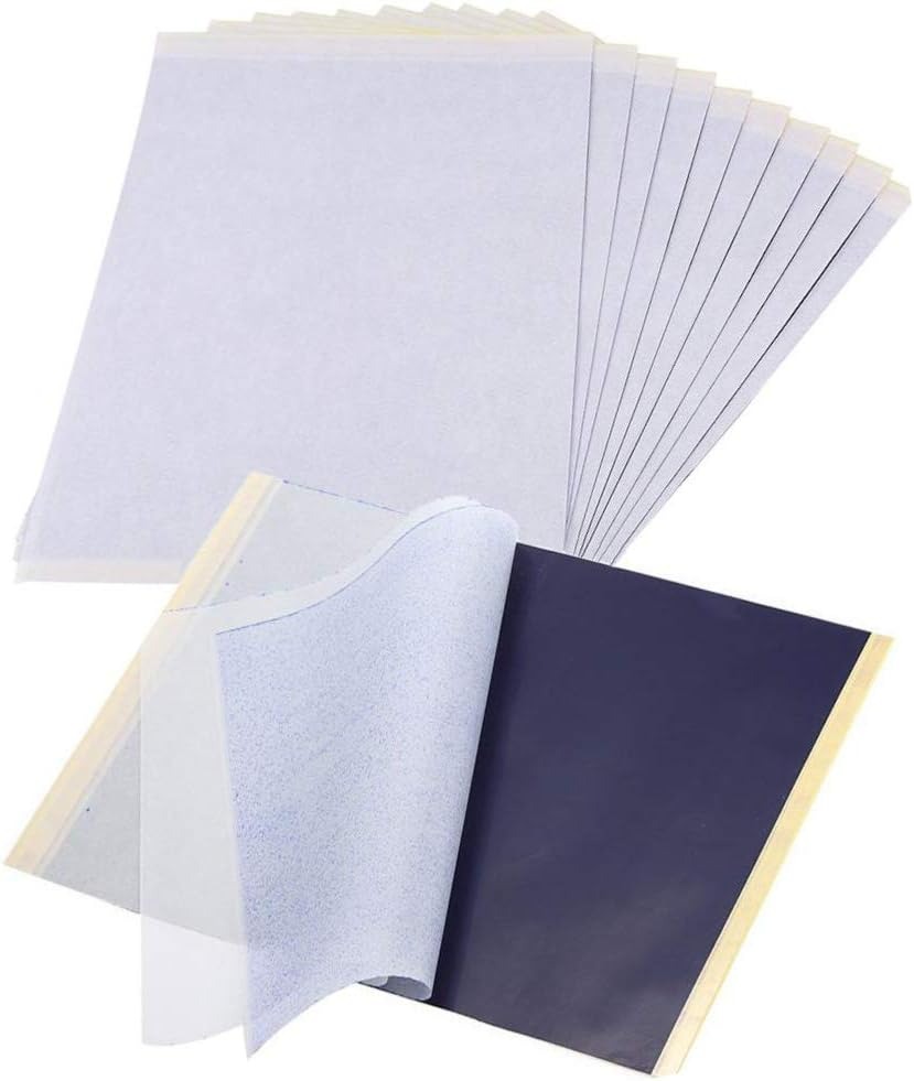 Papel De Transferencia Para Tatuajes, 50 Hojas A4, 4 Capas - Para Calcar Diseños Con Copiadora Térmica O A Mano
