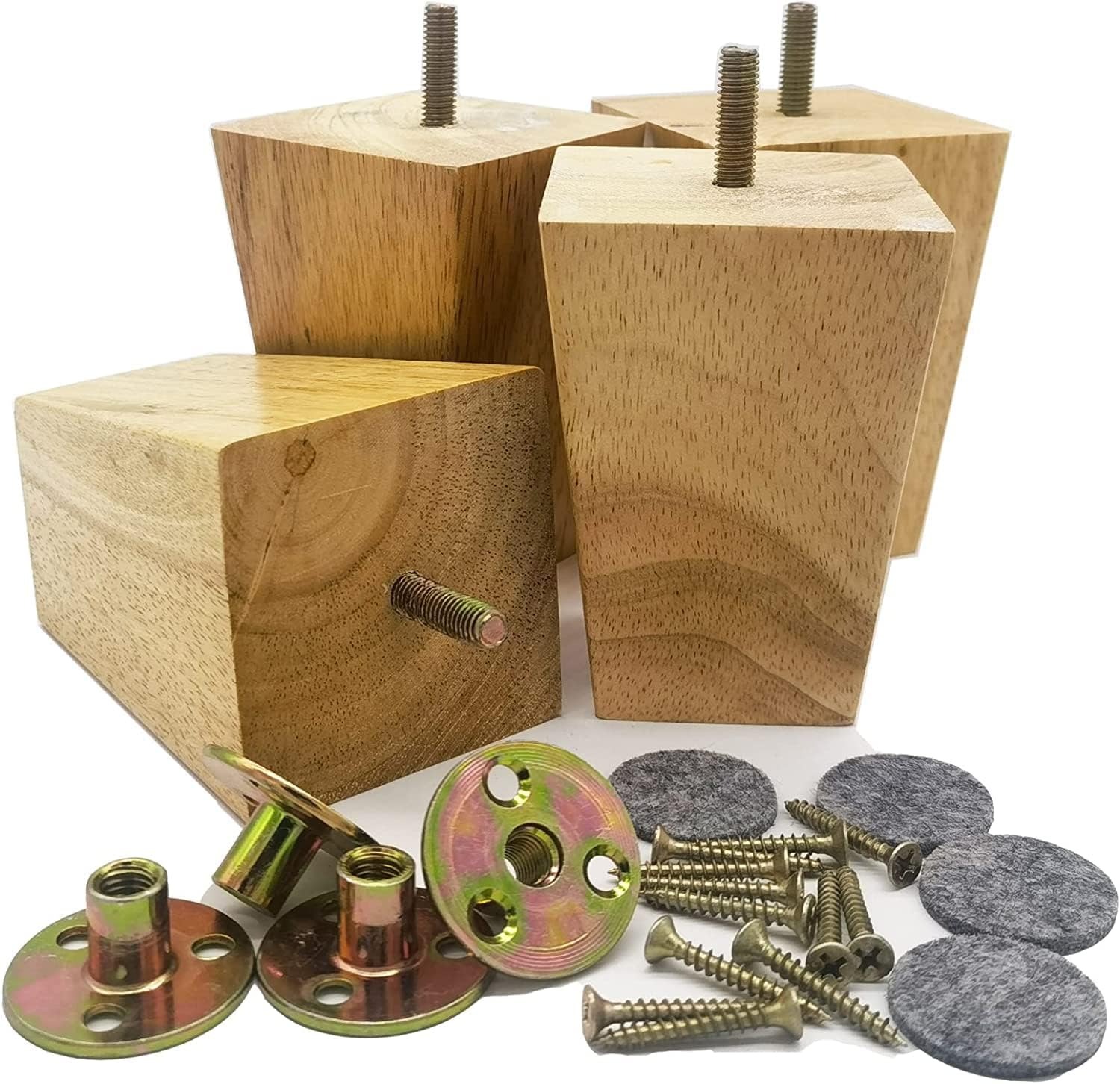 thumbnail image 1 of Juego de 4 patas de sofá YONGSHENG Patas de sofá cuadradas 8 cm Madera, 1 of 5