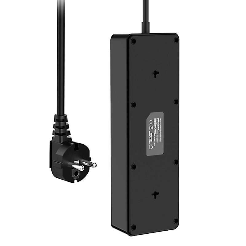 thumbnail image 2 of Regleta Multifunción Protector contra Sobretensiones con 6 Tomas y 4 Puertos USB, Regleta Eléctrica con Interruptor Individual Contra Sobrecargas, 1,5m Negro, 2 of 5