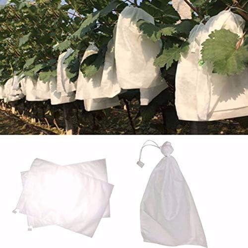 thumbnail image 4 of 100 Uds bolsas de protección de uvas para frutas y verduras bolsa de malla para uvas bolsa para insectos antipájaros antiplagas impermeable para jardín 300mm * 360mm, 4 of 5