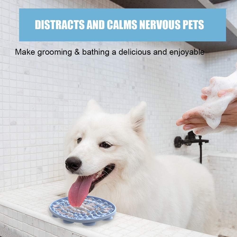 thumbnail image 5 of Alfombrilla para lamer perros, alfombrilla de baño de silicona para perros, almohadilla para lamer, dispositivo de distracción de alimentación lenta con ventosas para entrenamiento de aseo y, 5 of 5