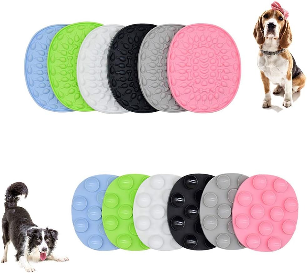 thumbnail image 4 of Alfombrilla para lamer perros, alfombrilla de baño de silicona para perros, almohadilla para lamer, dispositivo de distracción de alimentación lenta con ventosas para entrenamiento de aseo y, 4 of 5