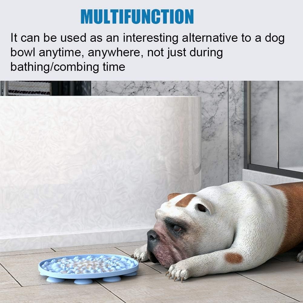 thumbnail image 3 of Alfombrilla para lamer perros, alfombrilla de baño de silicona para perros, almohadilla para lamer, dispositivo de distracción de alimentación lenta con ventosas para entrenamiento de aseo y, 3 of 5