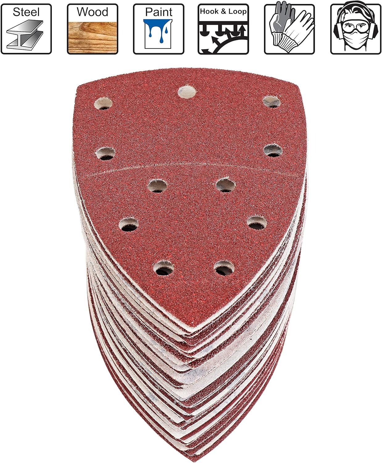 thumbnail image 3 of 60 piezas de papel de lija triangular YONGSHENG 105 x 152 mm, 3 of 5