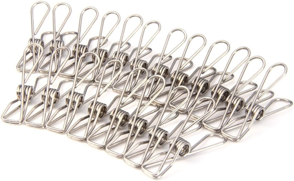 Pinzas para ropa de acero inoxidable YONGSHENG 20 piezas irrompibles