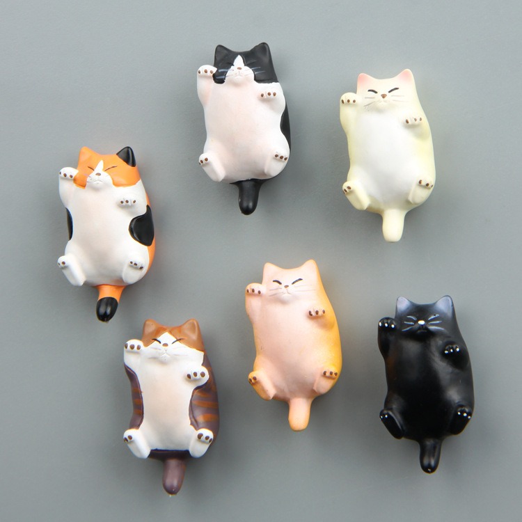 thumbnail image 1 of Paquete de 6 imanes para nevera YONGSHENG forma de gato, 1 of 4