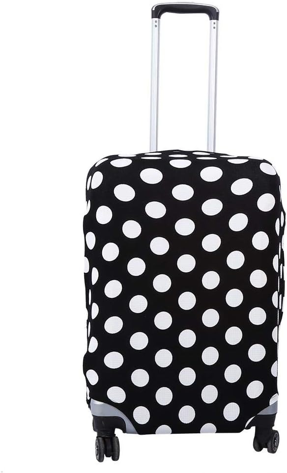 thumbnail image 1 of Funda protectora para equipaje, 3 tamaños, elástica, a prueba de polvo, funda para maleta de viaje, L (26-28), puntos negros y B, 1 of 5