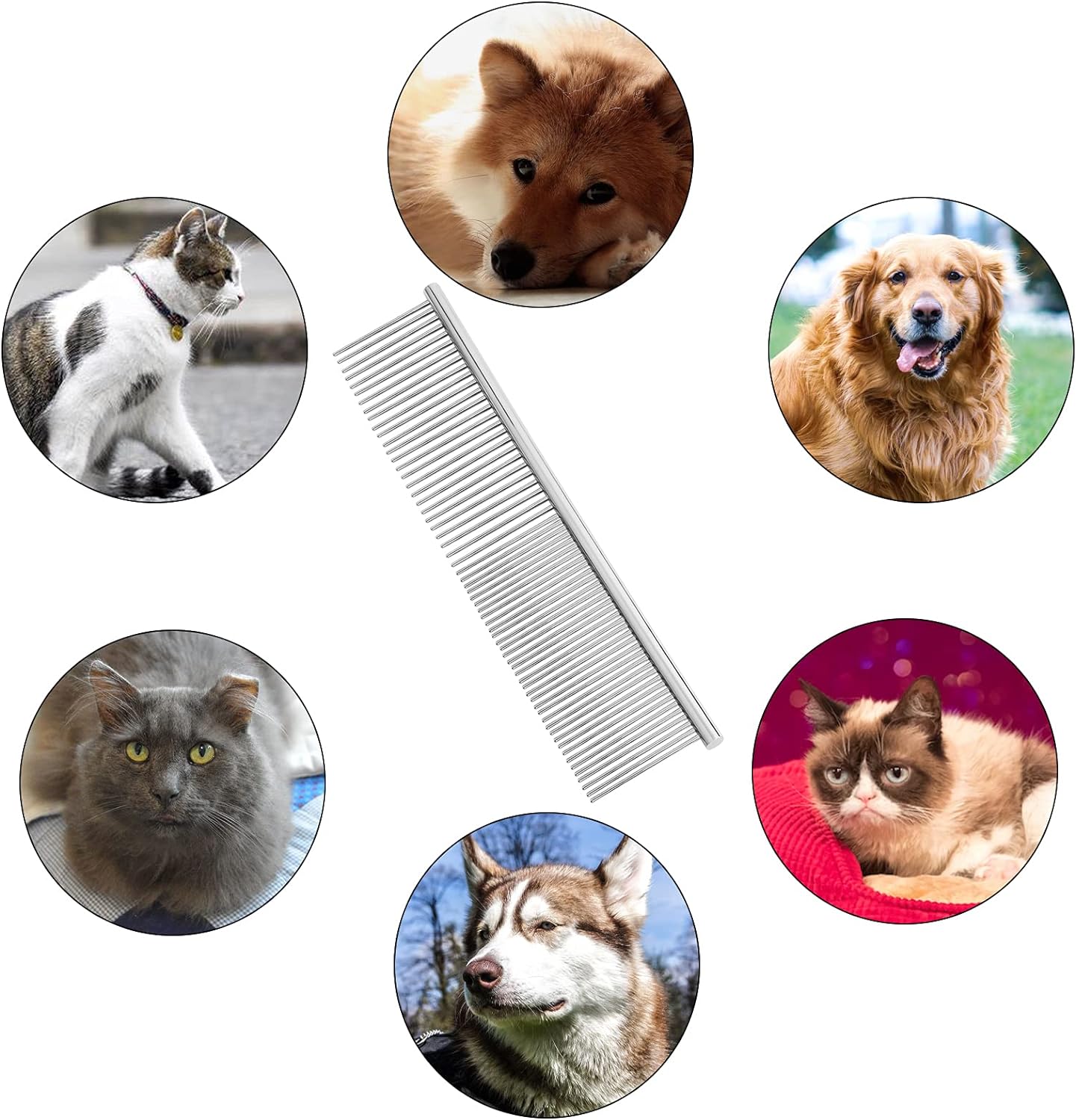 thumbnail image 5 of Peine para perros (juego de tres piezas), 5 of 5