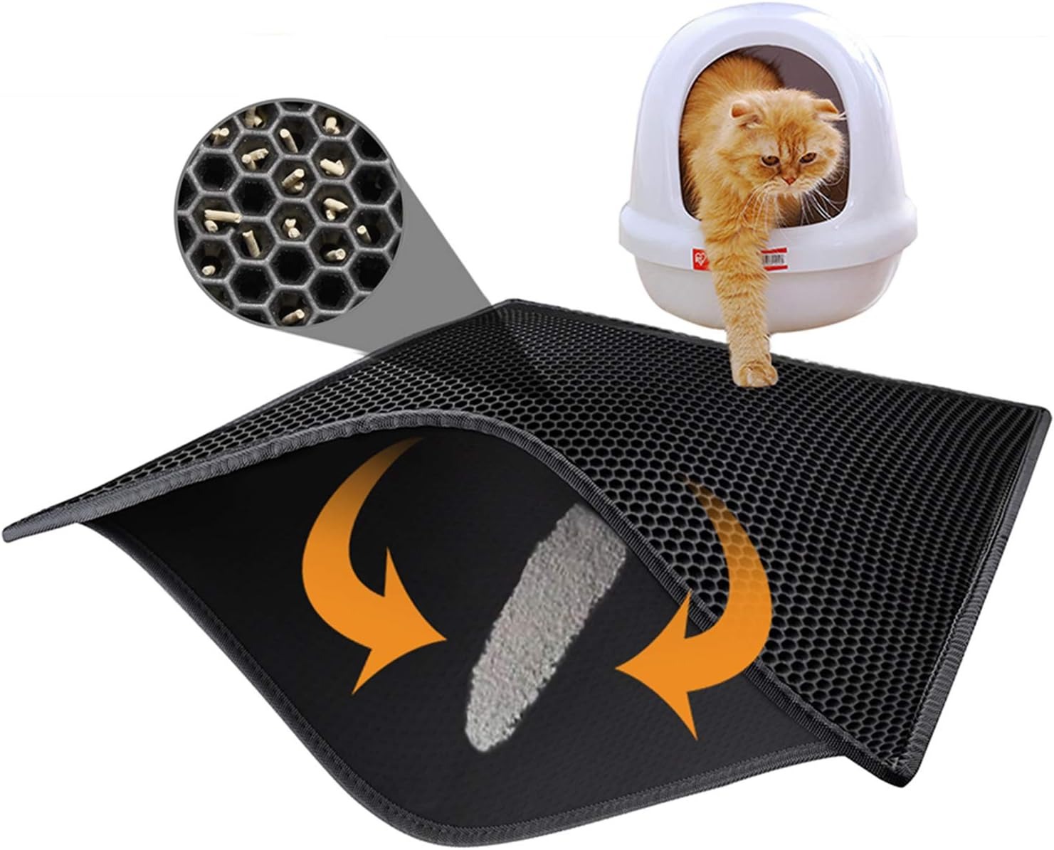 2 esteras de arena para gatos YONGSHENG 45*60CM negras