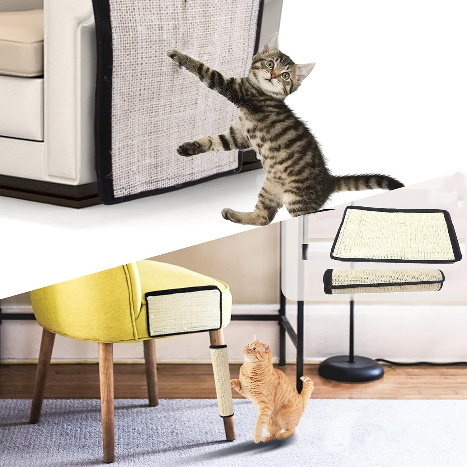 thumbnail image 3 of Alfombrilla para rascar gatos YONGSHENG de Sisal Natural resistente, 3 of 5