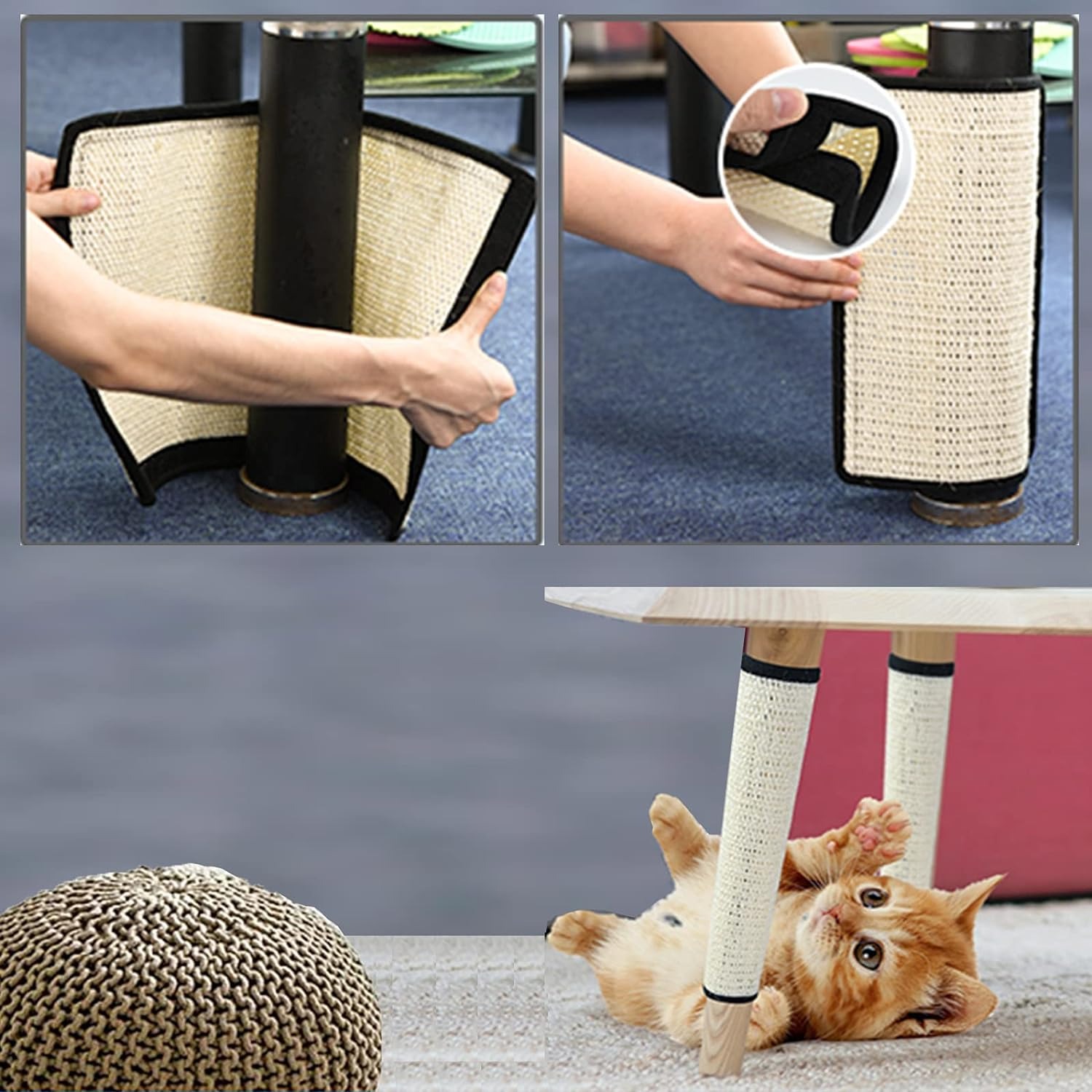thumbnail image 2 of Alfombrilla para rascar gatos YONGSHENG de Sisal Natural resistente, 2 of 5