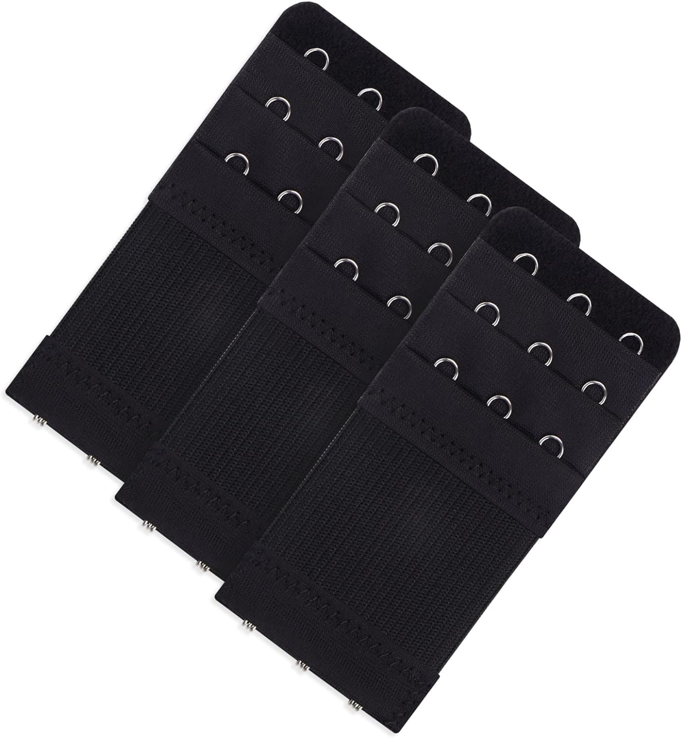 Extensor de sujetador negro YONGSHENG 3 piezas 3 ganchos 3 filas