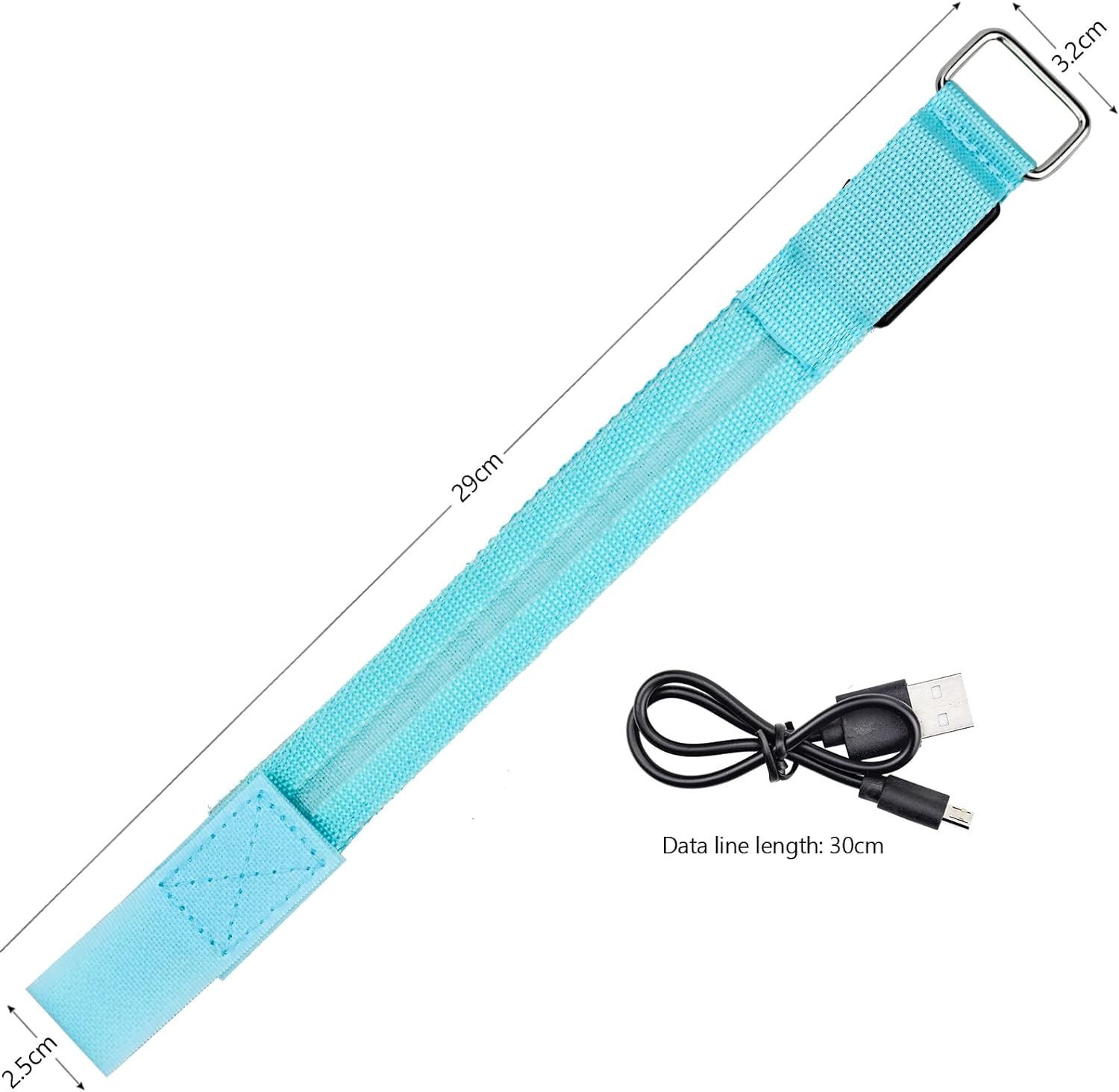 thumbnail image 2 of Pulsera de brazo reflectante LED YONGSHENG Correa de seguridad nocturna Azul, 2 of 5