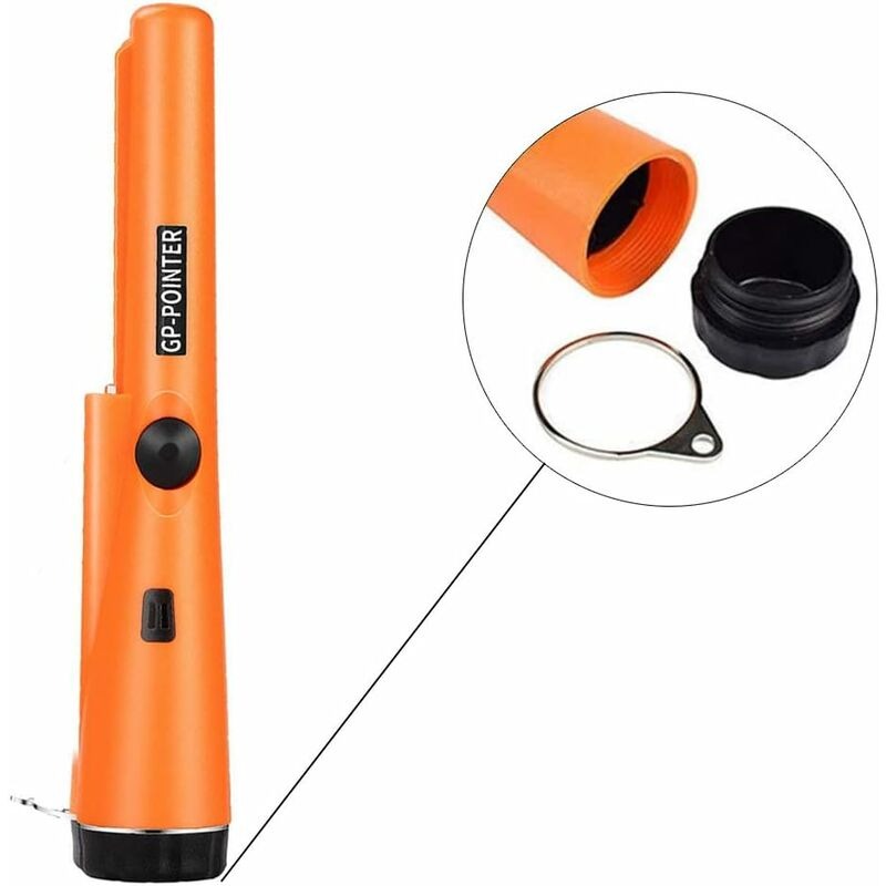 thumbnail image 1 of Detector de metales portátil, detector de metales con puntero impermeable IP66 Detección de 360° para niños adultos Alta sensibilidad con indicador LED incorporado para caza de tesoros (nara, 1 of 5