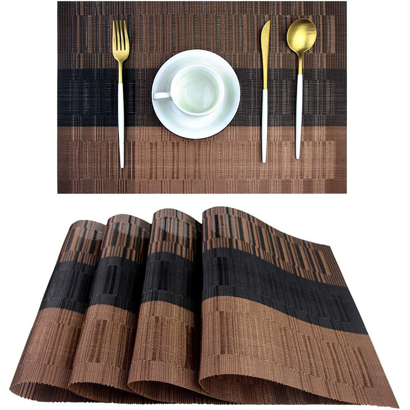 6 manteles individuales antideslizantes de PVC, manteles individuales lavables (45x30 cm), manteles individuales para cocina, sala de estar, jardín o comedor