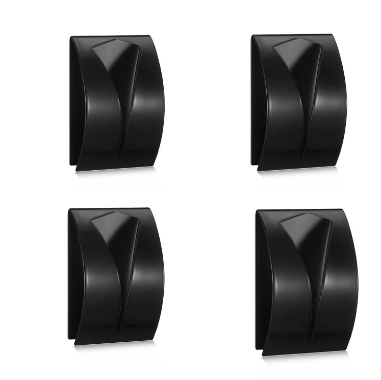 thumbnail image 1 of Juego de 4 ganchos para toallas de cocina (negros), 1 of 5
