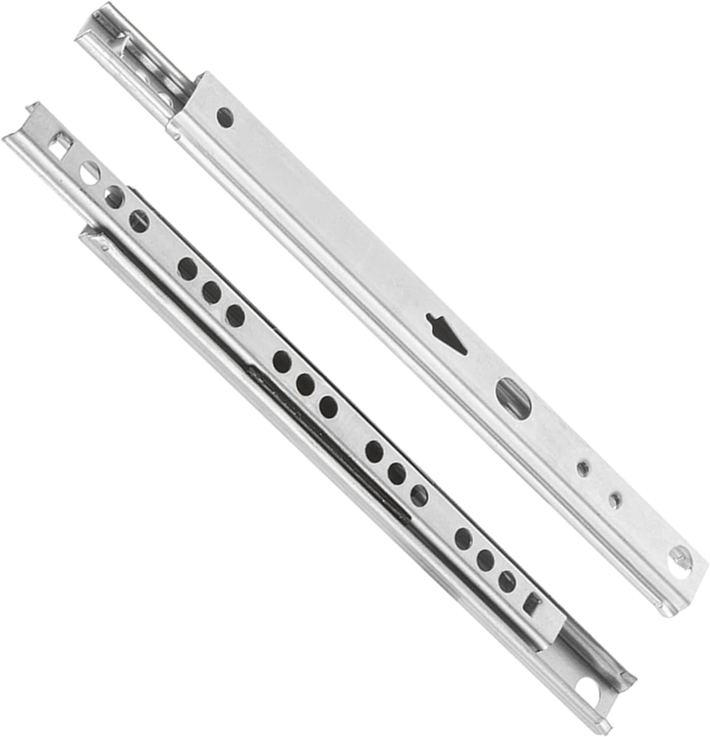 1 par de guías para cajones, guías para cajones, cajones deslizantes de cocina, guías para cajones, rieles deslizantes, guías de extensión parcial de acero galvanizado H: 17 mm/L: 246 mm