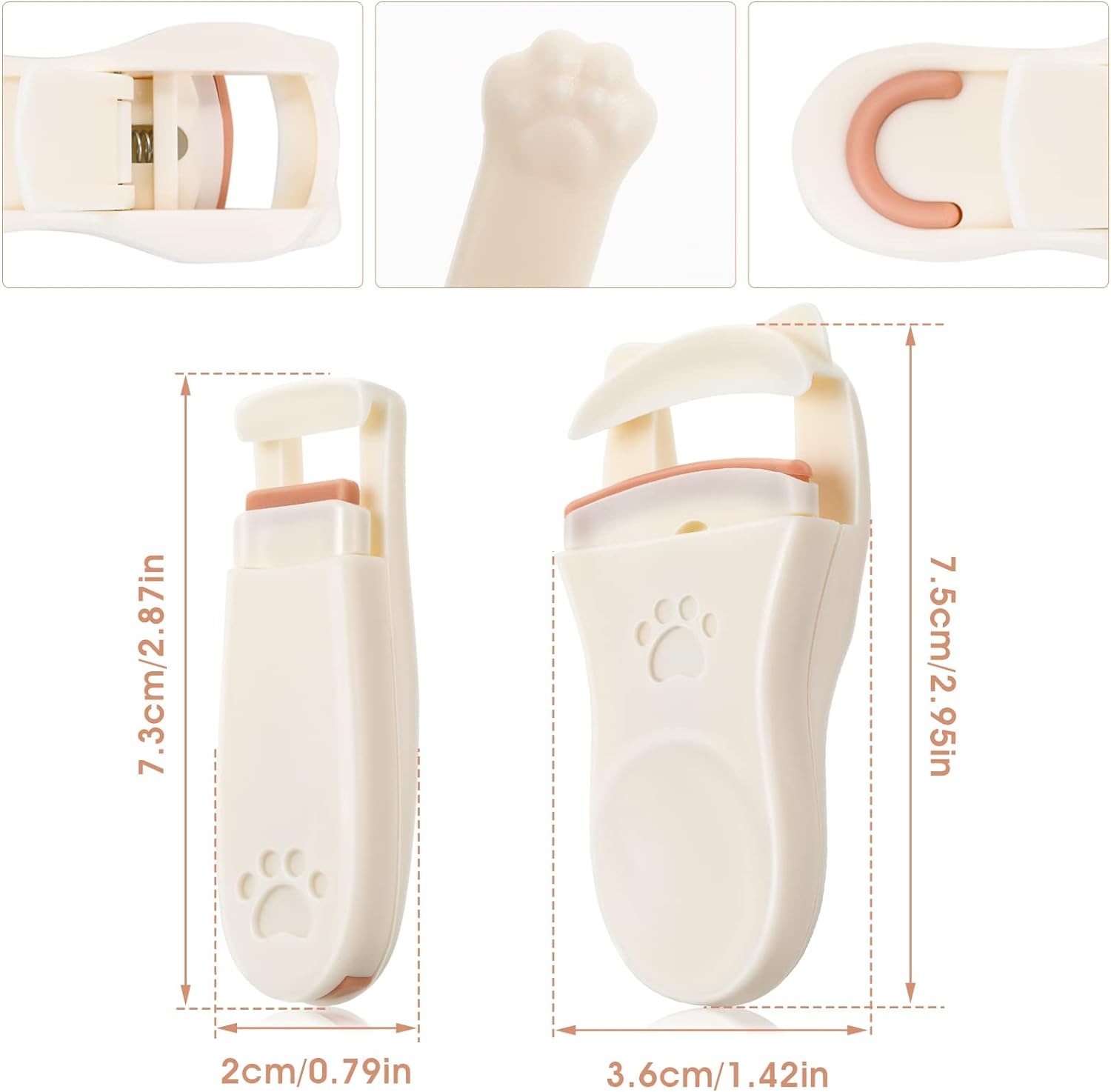 thumbnail image 2 of Juego de 2 rizadores de pestañas bonitos, herramienta profesional para rizar pestañas con rizador de pestañas para mujeres y niñas, 2 of 5