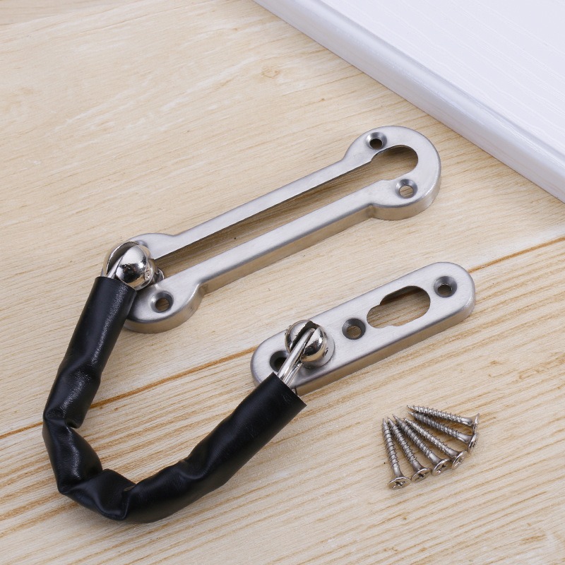 thumbnail image 1 of Cadena de seguridad para puerta 4 piezas (plata), 1 of 5