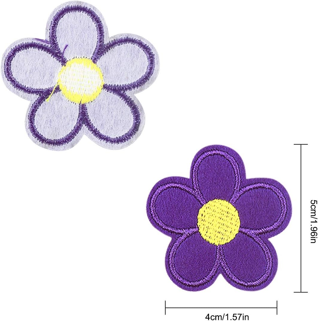 thumbnail image 2 of Lote de 20 parches termoadhesivos bordados con flores de girasol, 2 of 5
