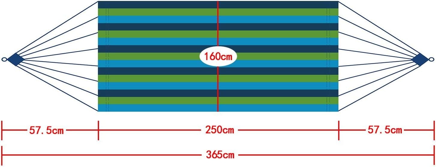 thumbnail image 4 of Hamaca brasileña YONGSHENG de tela de algodón suave para exteriores para 2 personas doble ancho azul clásico, 4 of 4