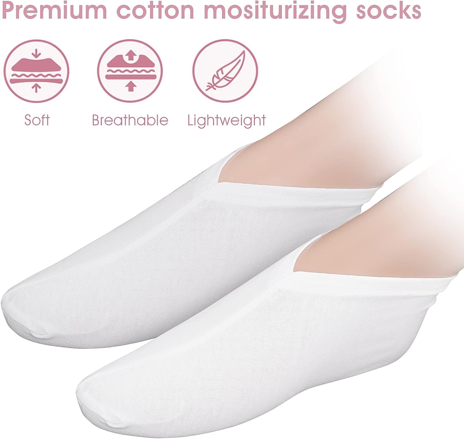 thumbnail image 3 of 3 pares de calcetines de gel hidratante YONGSHENG calcetines para el cuidado de los pies Spa piel seca dura y agrietada, 3 of 5